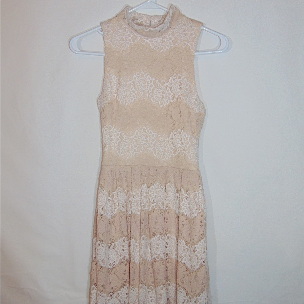 Lace Halter Formal Dress